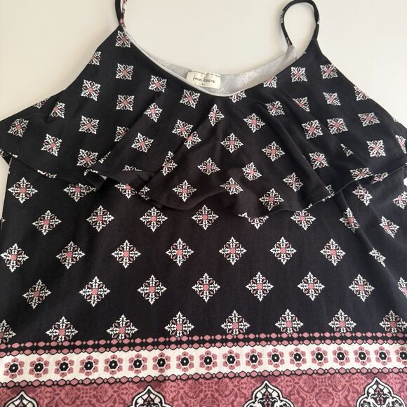 Free Kisses Floral Sleeveless Round Neck Stretch Blouse Size XL - Picture 5 of 9